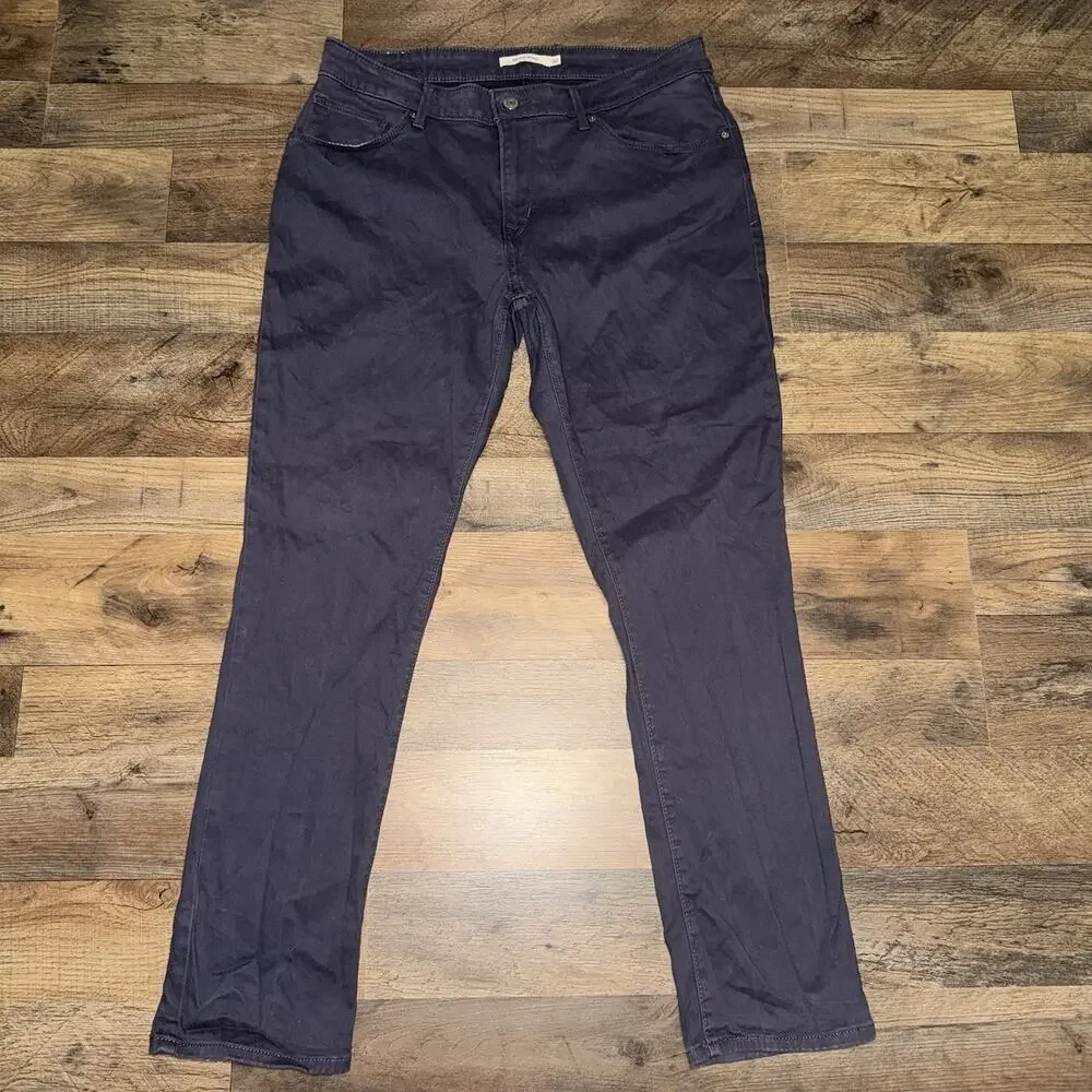 Levi's 514 Jeans Men's 32x30 Slate Blue Sunwashed Mid Rise Skinny White Tab‎